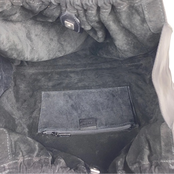 GUCCI Bag Shoulderbag Handbag Suede Black - Picture 6 of 9